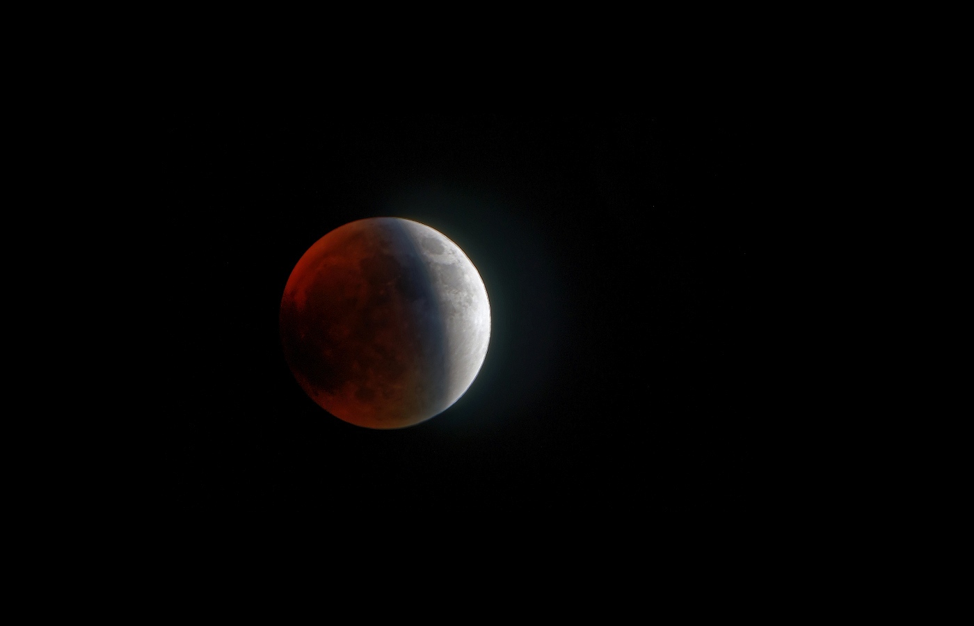 HDR partial lunar eclipse