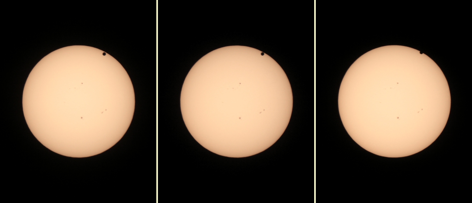 Venus transit in front of the sun